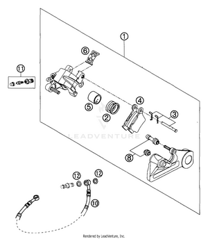 Brake Caliper Rear Schematic