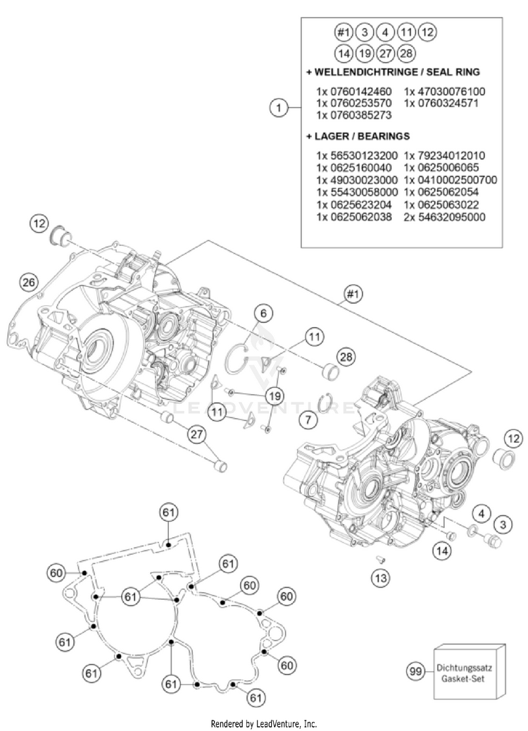 Engine Case 300 XC ENGINE - 2025 Schematic
