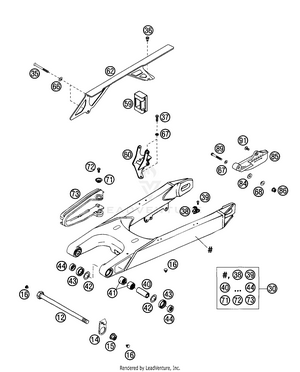 Swingarm, Chain Guard Schematic