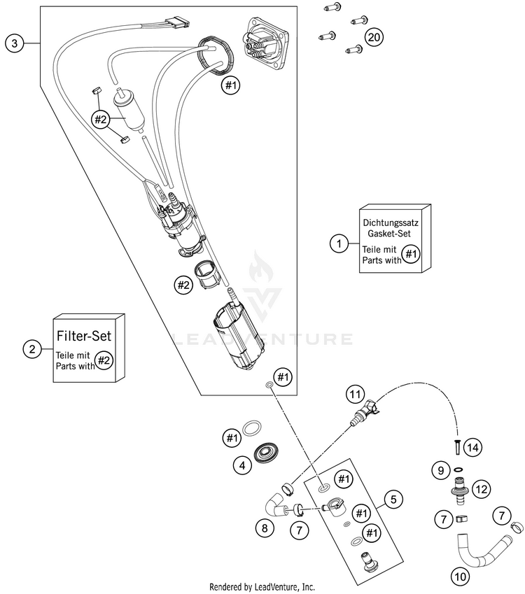 Fuel Pump 150 XC-W TPI CHASSIS - 2020 Schematic