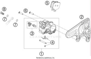 Brake Caliper Rear Schematic