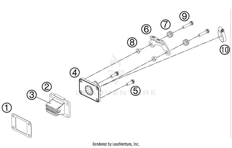 Reed Valve Case 50 SX Mini Engine - 2012 Schematic