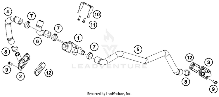Secondary Air System Sas 1290 SUPER ADVENTURE R ENGINE - 2018 Schematic