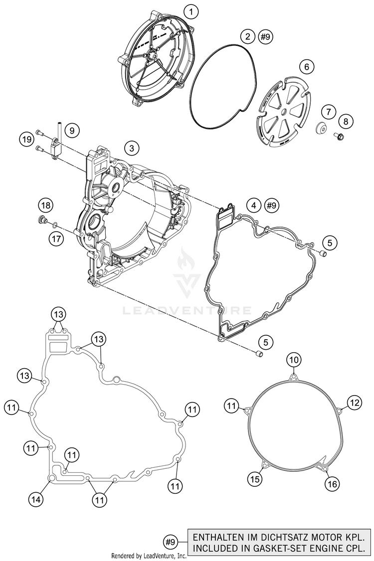 Clutch Cover 1290 SUPER ADVENTURE S ENGINE - 2020 Schematic