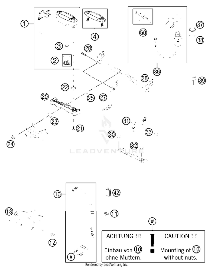 Instruments / Lock System 350 EXC-F USA Chassis - 2013 Schematic