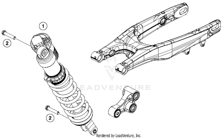 Shock Absorber 350 SX-F CHASSIS - 2018 Schematic