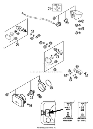 Head Light, Rear Light, Flasher Schematic