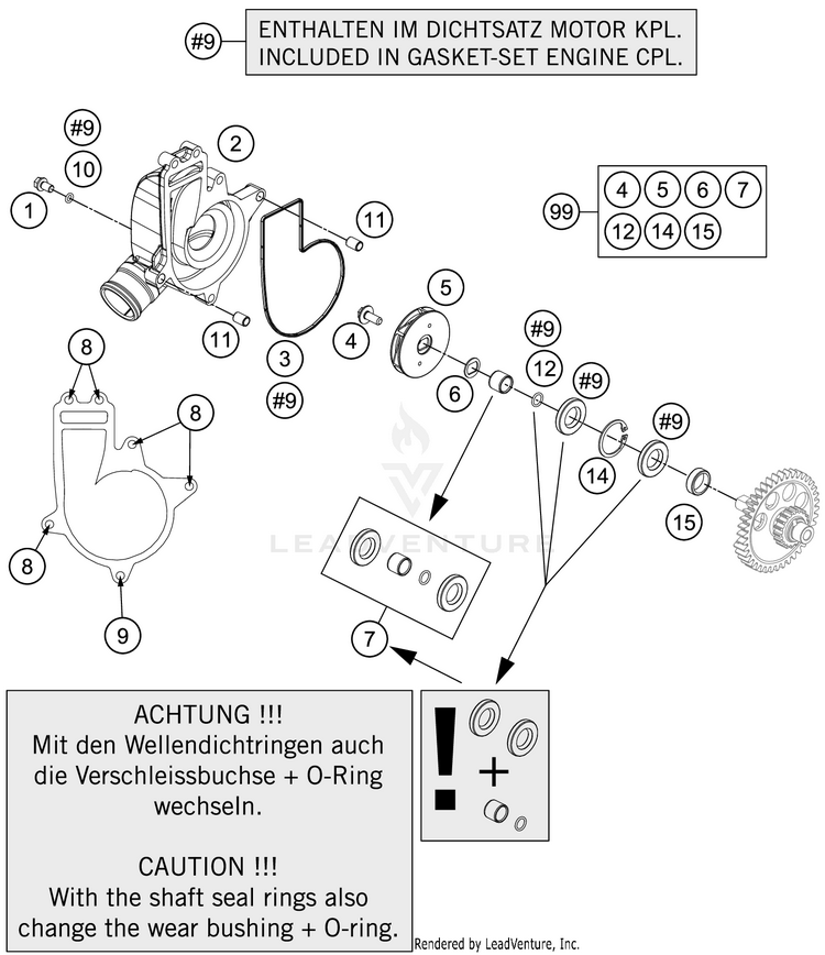 Water Pump 1290 SUPER ADVENTURE S ENGINE - 2020 Schematic