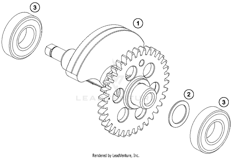 Balancer Shaft 690 DUKE ORANGE ENGINE - 2017 Schematic