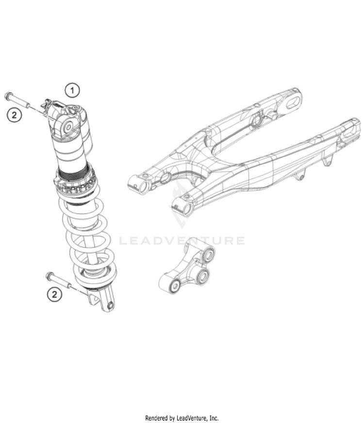 Shock Absorber 250 XC CHASSIS - 2024 Schematic