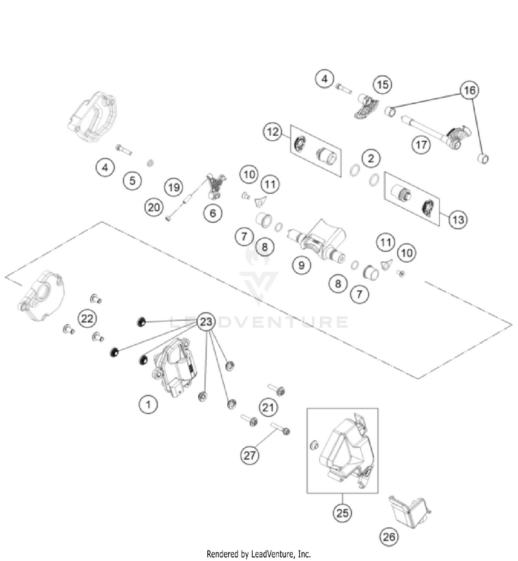 Exhaust Control 250 XC ENGINE - 2025 Schematic