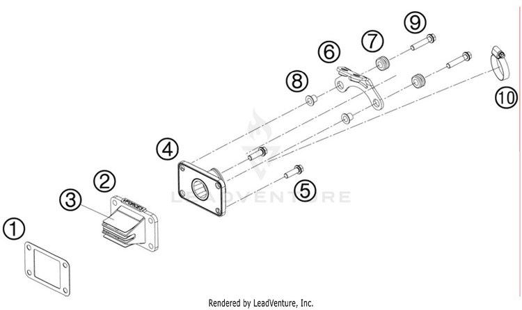 Reed Valve Case 50 SX Mini Engine - 2011 Schematic