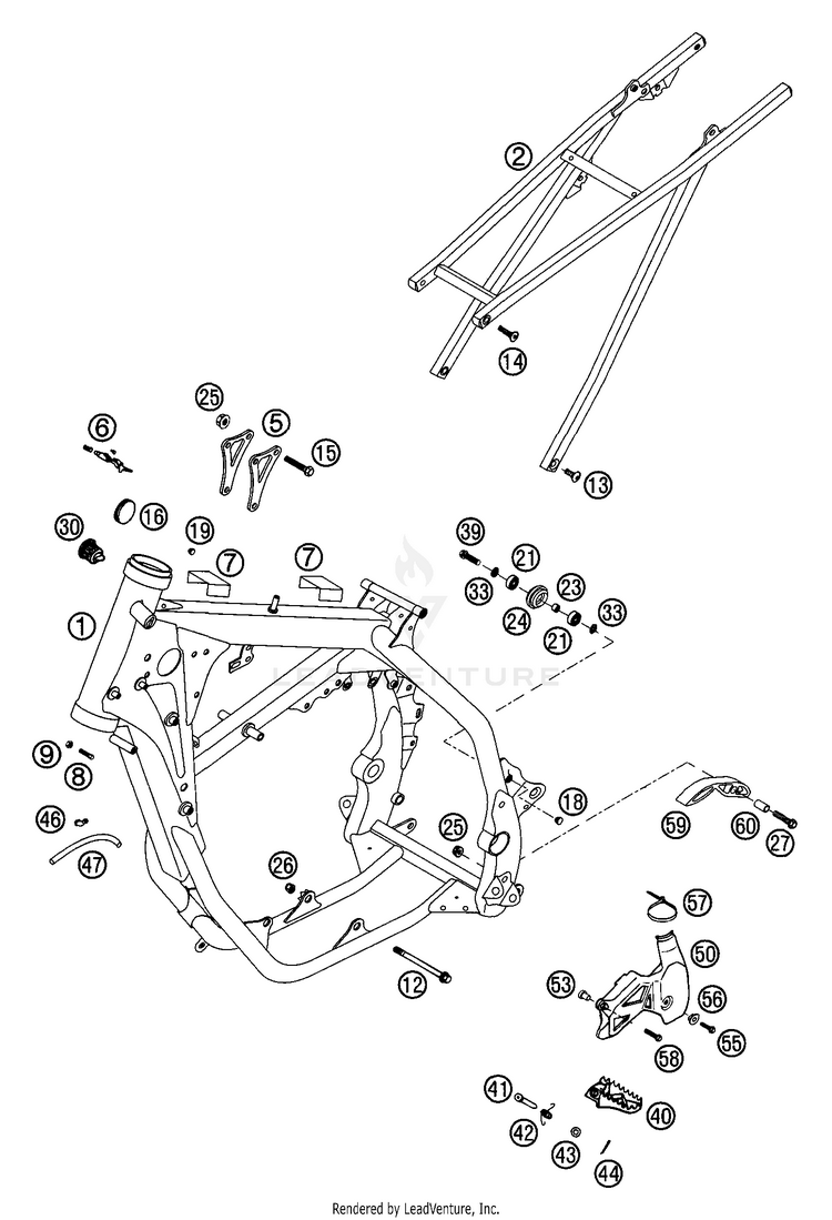 Frame, Sub Frame 300 MXC Chassis - 2003 Schematic