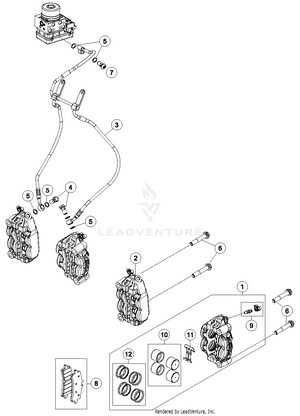 Brake Caliper Front Schematic