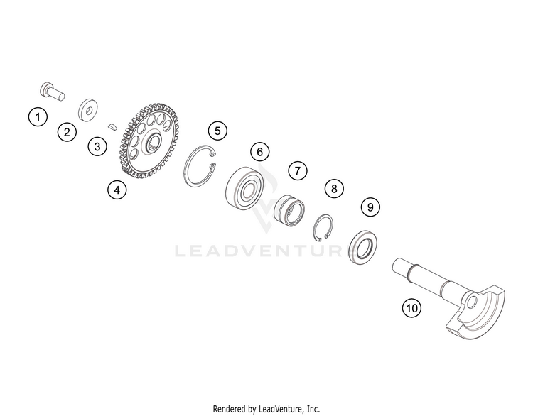 Balancer Shaft 250 XC ENGINE - 2018 Schematic