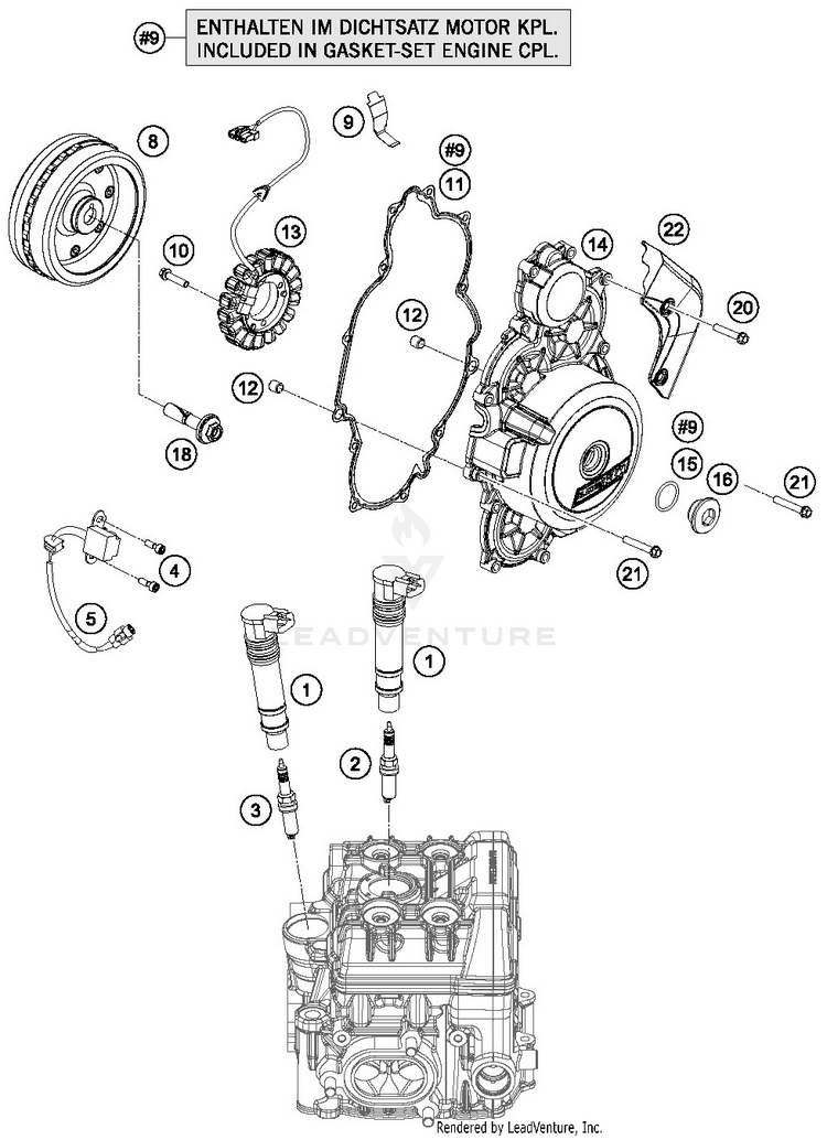 Ignition System 1290 SUPER ADVENTURE R ENGINE - 2018 Schematic