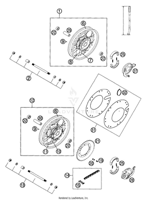 Front- And Rear Wheel Schematic