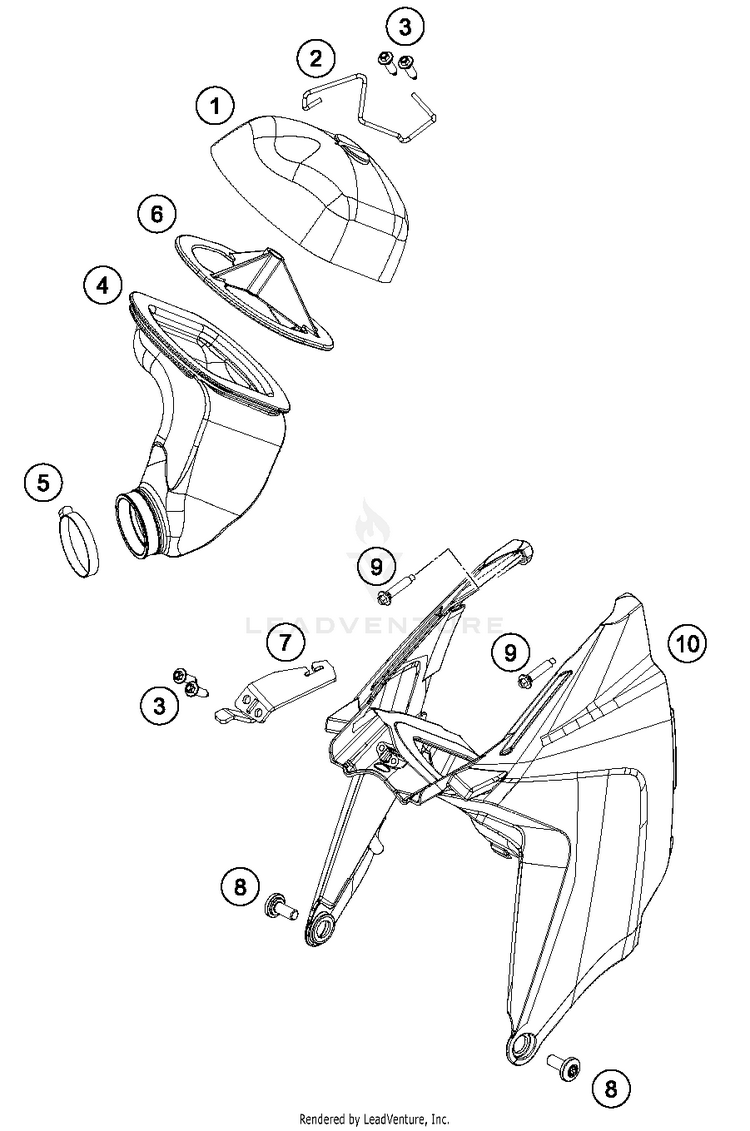 Air Filter 65 SX MINI CHASSIS - 2018 Schematic
