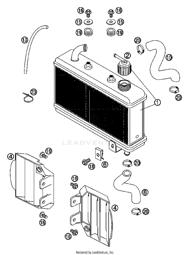 Cooling System 50 SX Engine - 2007 Schematic