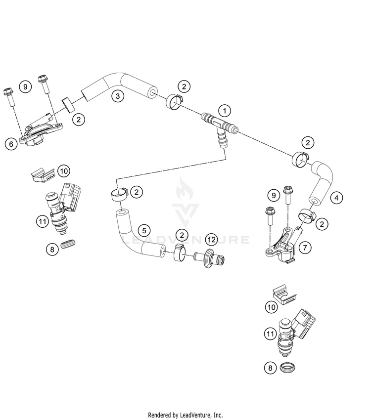 Fuel Distributor 300 XC TPI ENGINE - 2020 Schematic