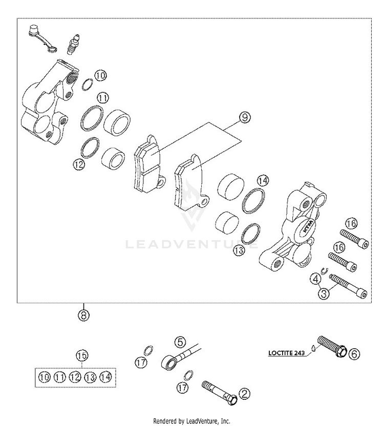 Brake Caliper Front Formula Schematic
