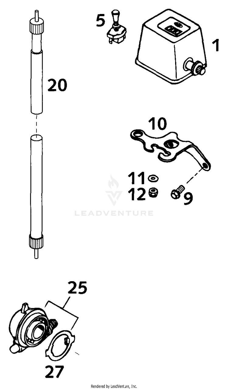 Speedometer Odometer 200 EXC Chassis - 2001 Schematic