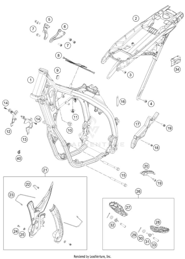 Frame 350 EXC-F CHASSIS - 2026 Schematic