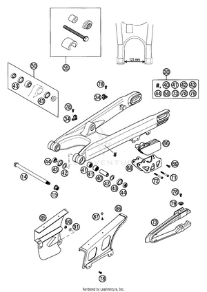 Swingarm, Chain Guard Schematic