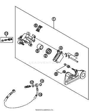 Brake Caliper Rear Schematic