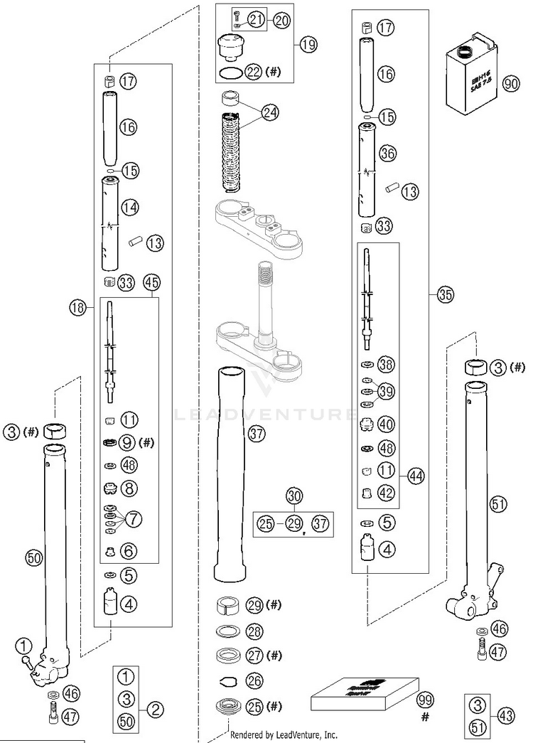 Fork Legs Marzocchi Schematic
