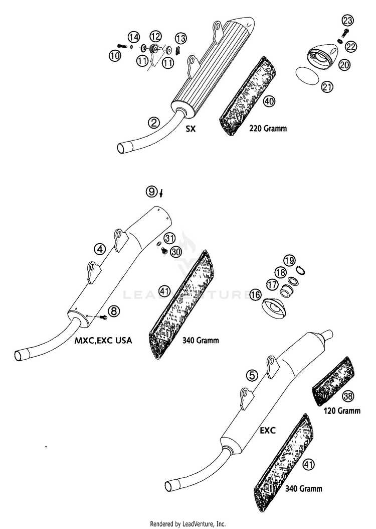 Silencer 380 MXC Chassis - 2002 Schematic