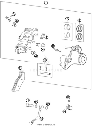 Brake Caliper Rear Schematic