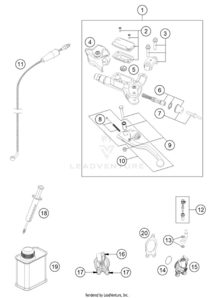 Clutch Control 350 EXC-F ENGINE - 2024 Schematic