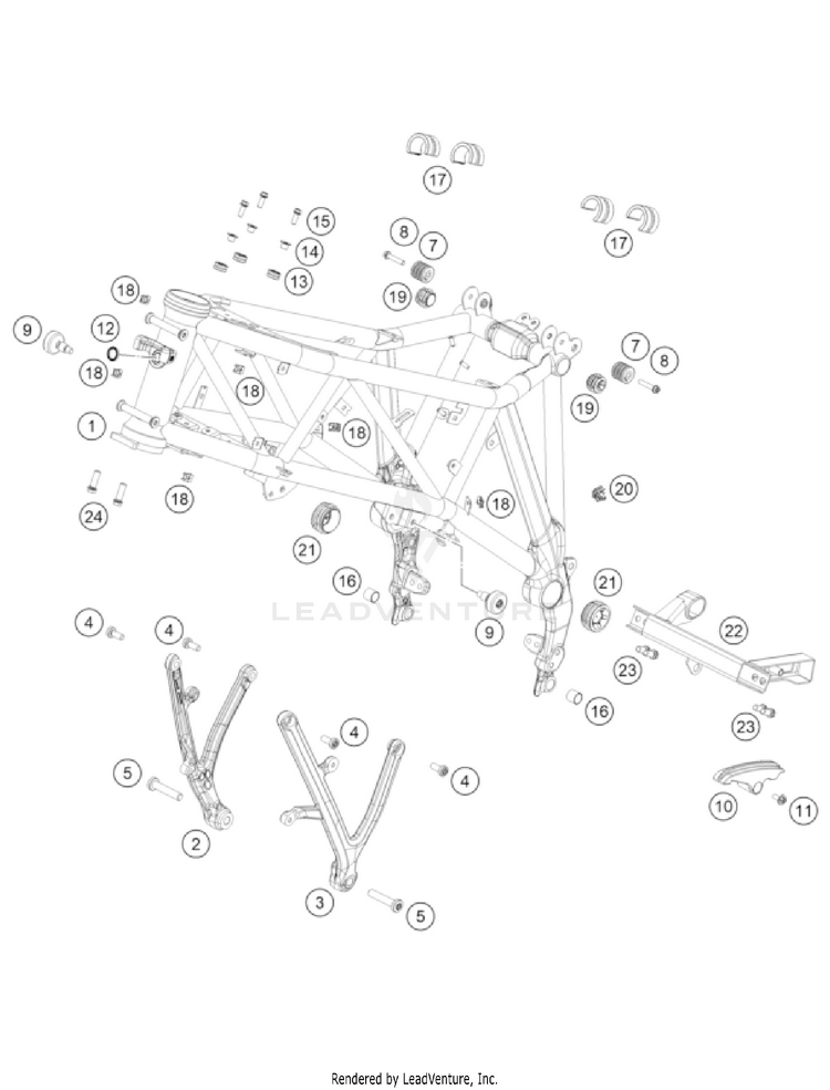 Frame 1290 SUPER ADVENTURE S, orange US CHASSIS - 2022 Schematic