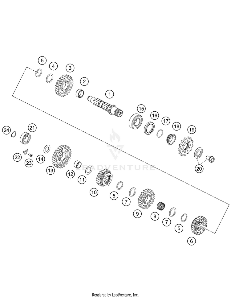 Transmission Ii - Countershaft 350 SX-F Engine - 2021 Schematic