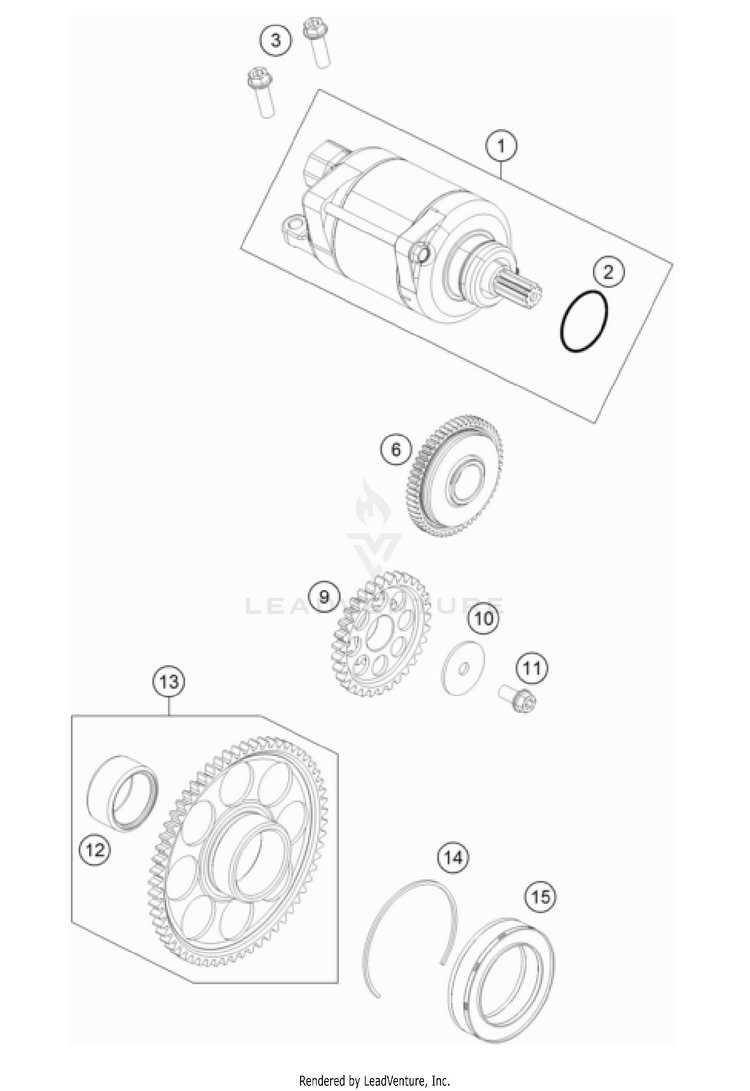 Electric Starter 250 SX-F Engine - 2022 Schematic