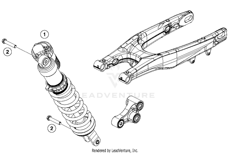 Shock Absorber 250 SX-F FACTORY EDITION Chassis - 2016 Schematic