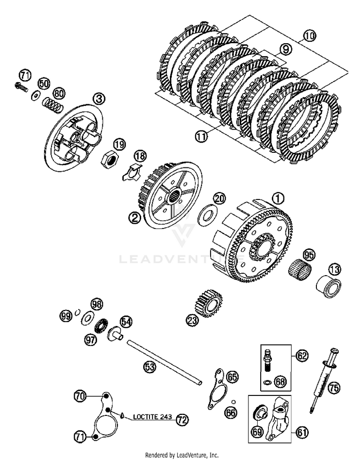 Clutch 200 XC Engine - 2007 Schematic