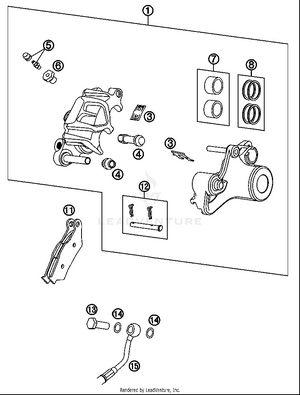 Brake Caliper Rear Schematic