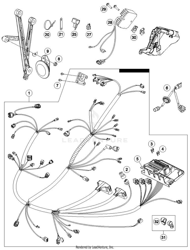 Wiring Harness 690 ENDURO R Chassis - 2016 Schematic