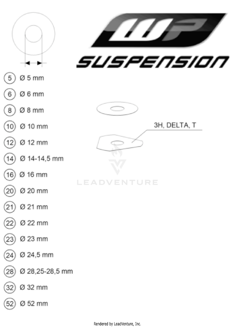 Wp Shims For Setting 350 SX-F CHASSIS - 2023 Schematic