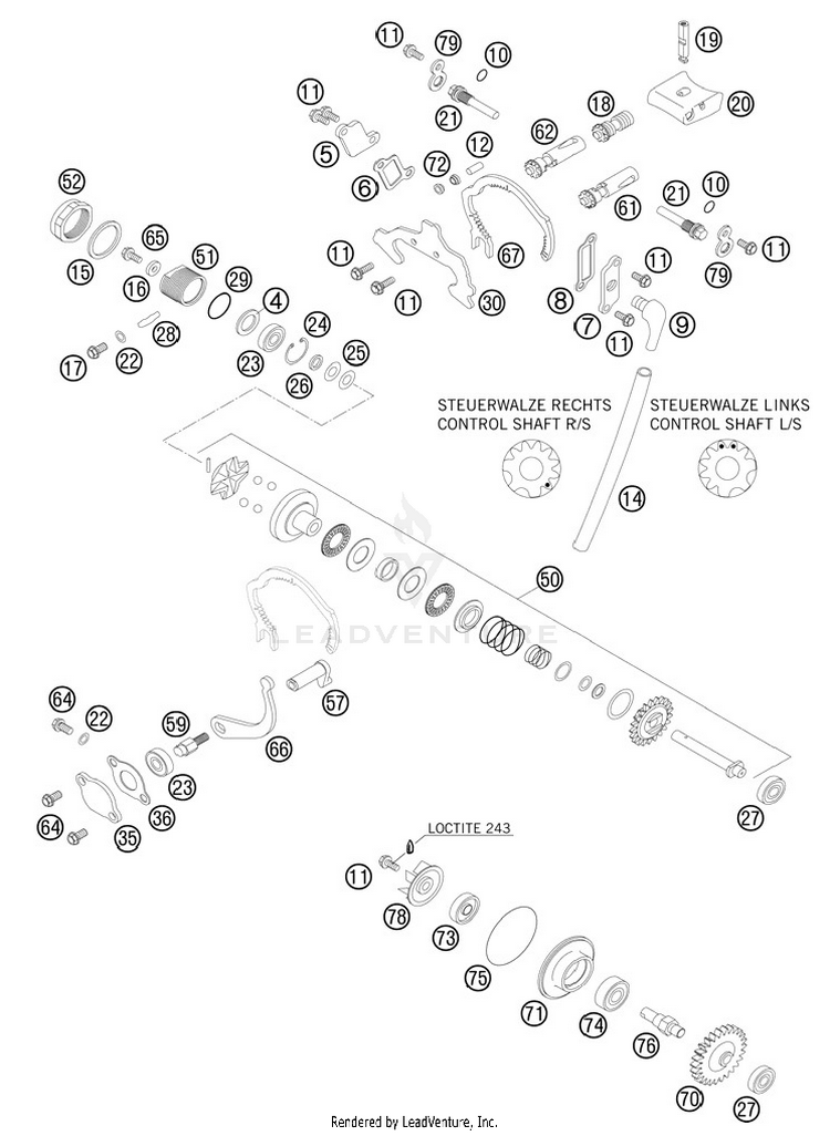 Exhaust Control 125 SX Engine - 2012 Schematic