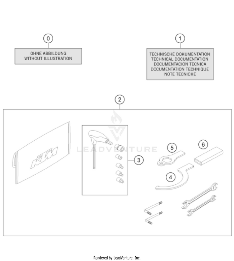 Seperate Enclosure 1390 SUPER DUKE R EVO, orange CHASSIS - 2024 Schematic