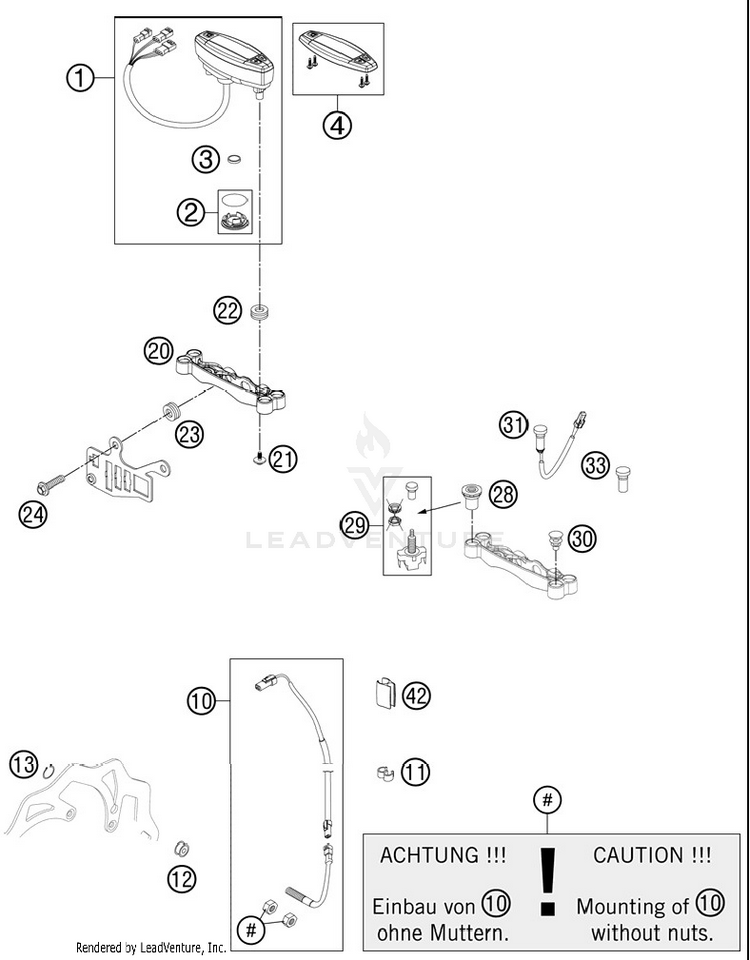 Instruments / Lock System 250 XCFW Chassis - 2012 Schematic
