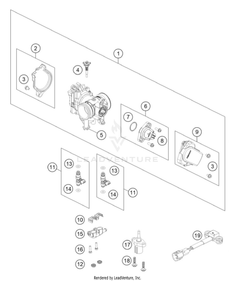 Throttle Body 250 SX ENGINE - 2026 Schematic