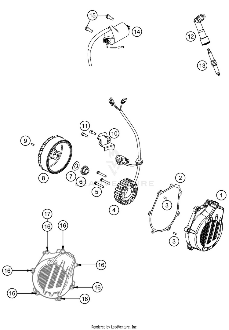 Ignition System 500 EXC-F SIX DAYS ENGINE - 2020 Schematic