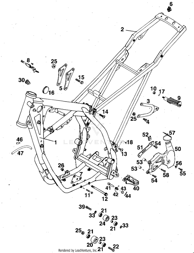Frame, Sub Frame 360 MXC Chassis - 1997 Schematic