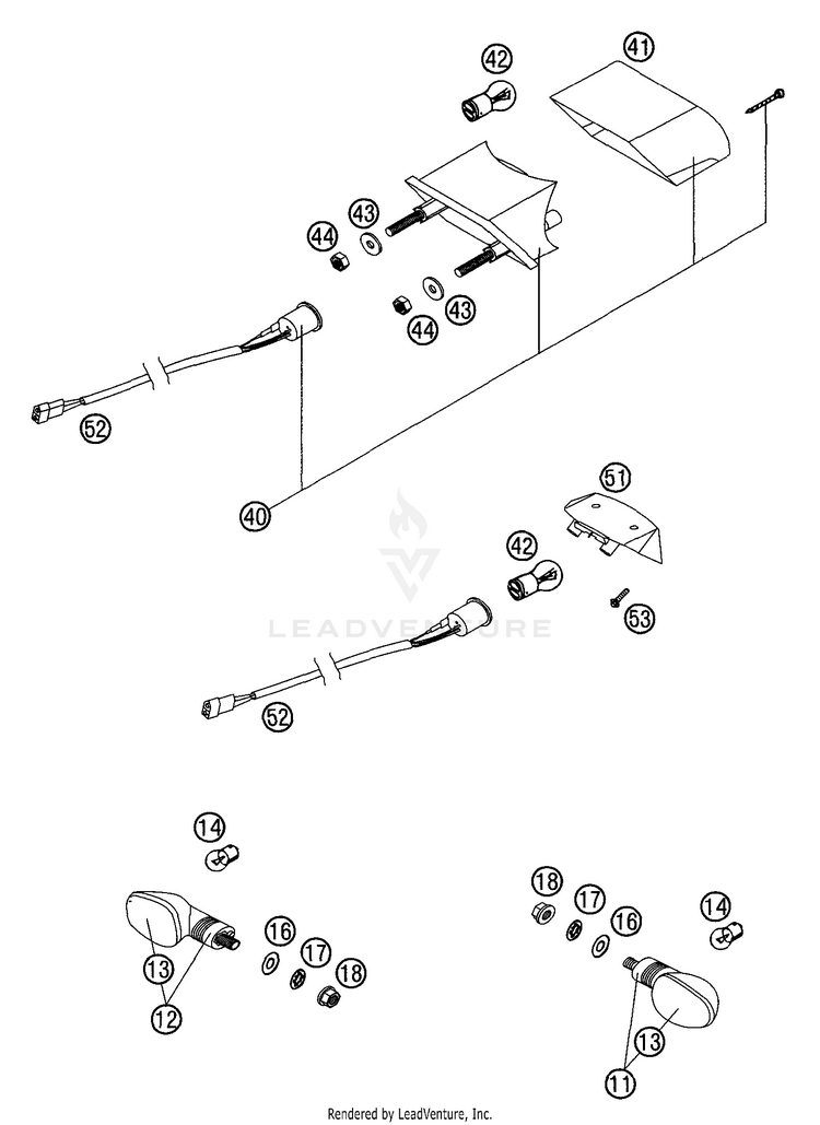 Flasher, Rear Light 300 MXC Chassis - 2003 Schematic