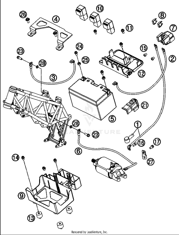 Battery 690 Enduro Chassis - 2012 Schematic