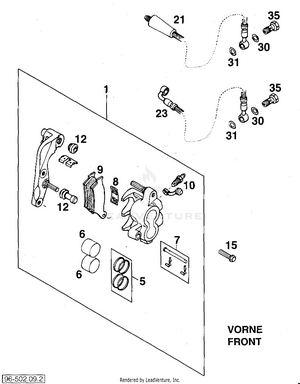 Brake Caliper Front Schematic